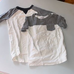 Jumping beans size 4T T-shirts one with a pocket one without green white